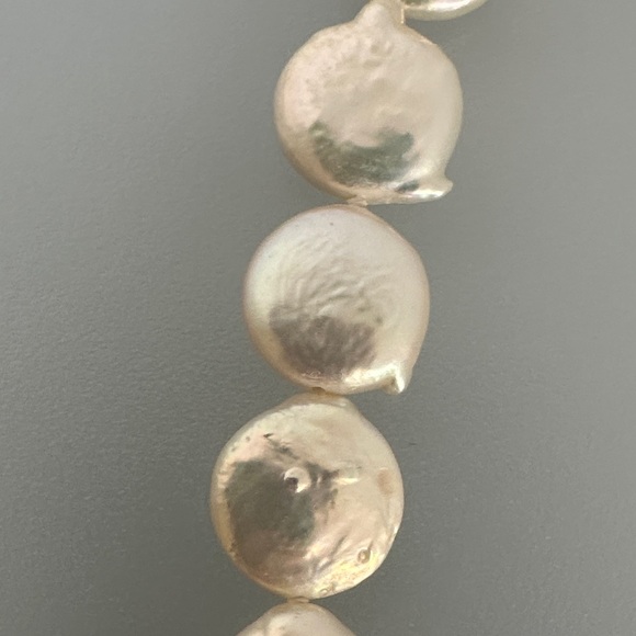 925 freshwater Cream Pearl Necklace made in Germany - Picture 5 of 8